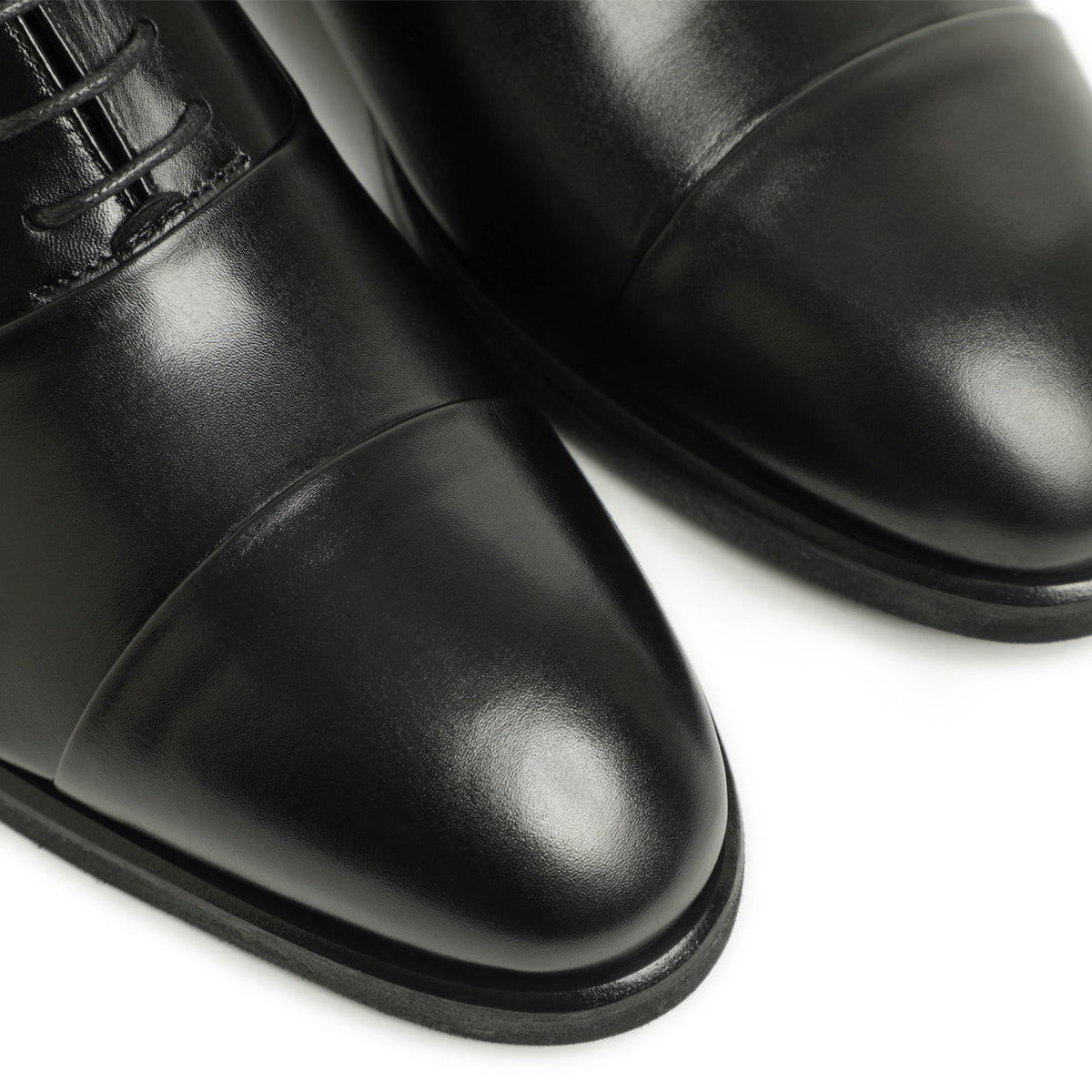 カルツォレリア トスカーナ / レザー ストレートチップ キャップトゥ 軽量 内羽根 シューズ(EXTRA LIGHTソール)/LACES EXL ブラック