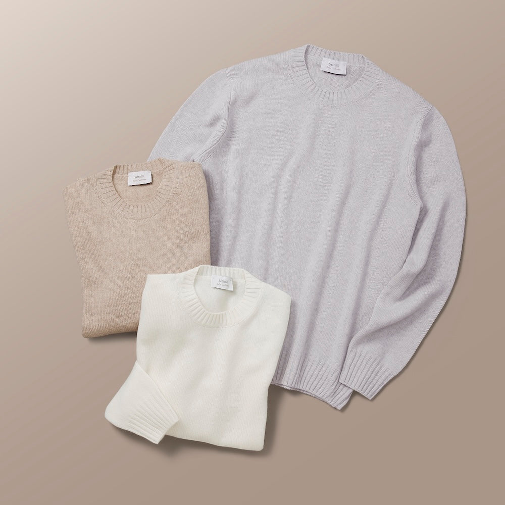 セッテフィーリカシミア / 【BR別注】Baby Cashmere ミドルゲージ クルーネック ニット/160H/BC
