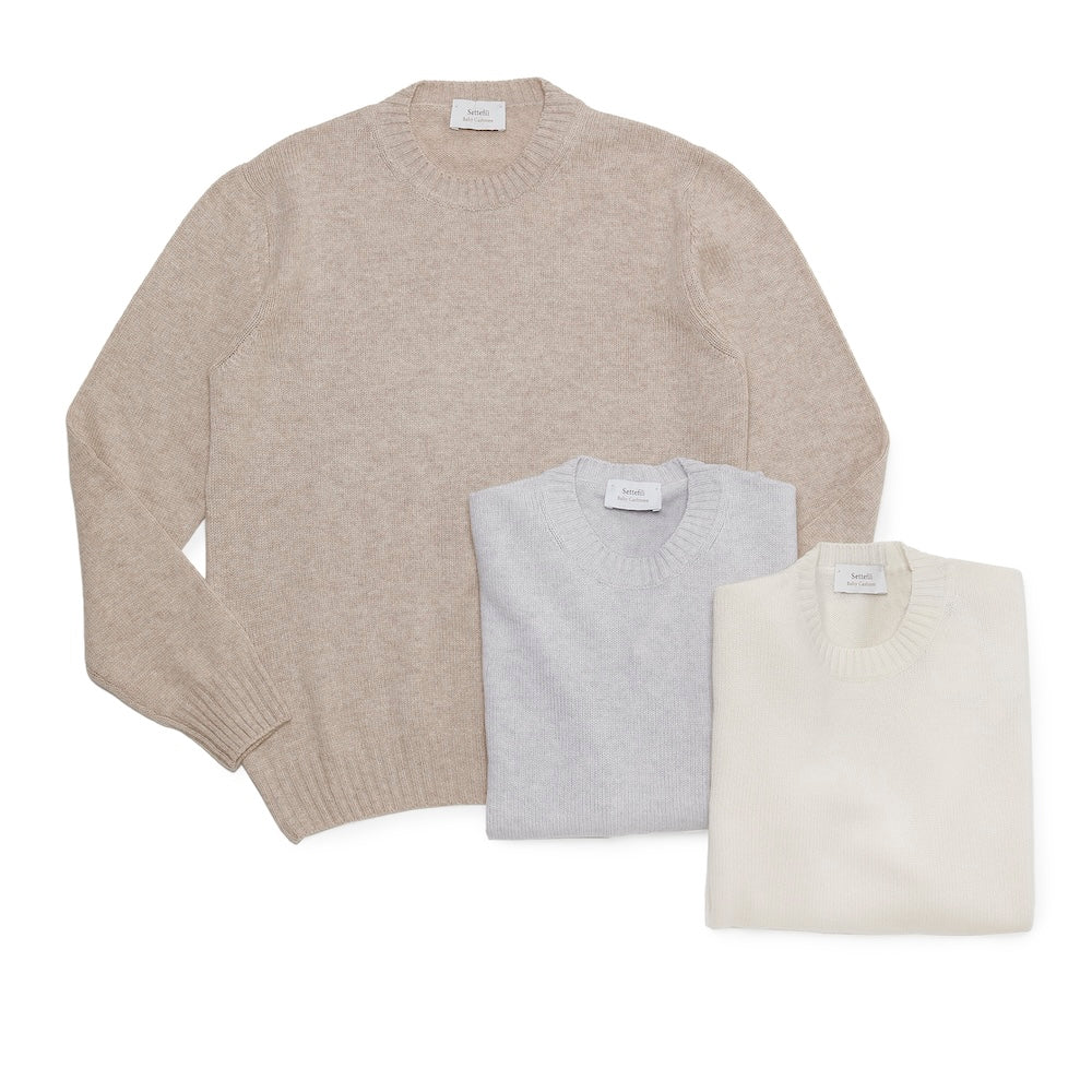 セッテフィーリカシミア / 【BR別注】Baby Cashmere ミドルゲージ クルーネック ニット/160H/BC