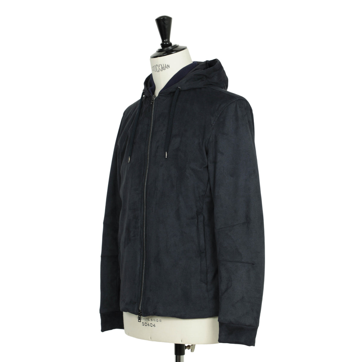 ヘルノ / エコスエード ポリエステル ストレッチ ダブルジップ ショート丈 ジップアップパーカー / Resort / GI00083UR / ネイビー