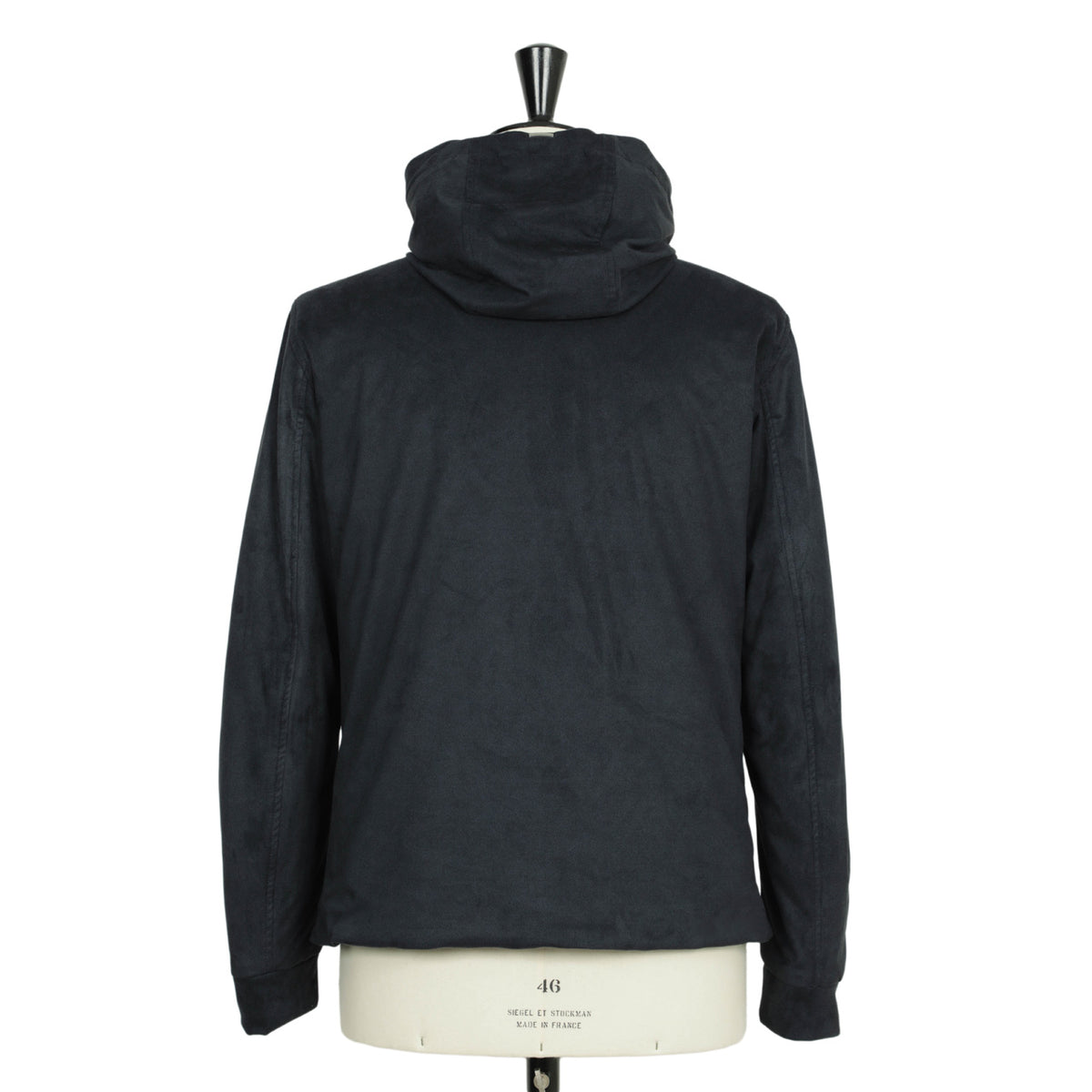 ヘルノ / エコスエード ポリエステル ストレッチ ダブルジップ ショート丈 ジップアップパーカー / Resort / GI00083UR / ネイビー