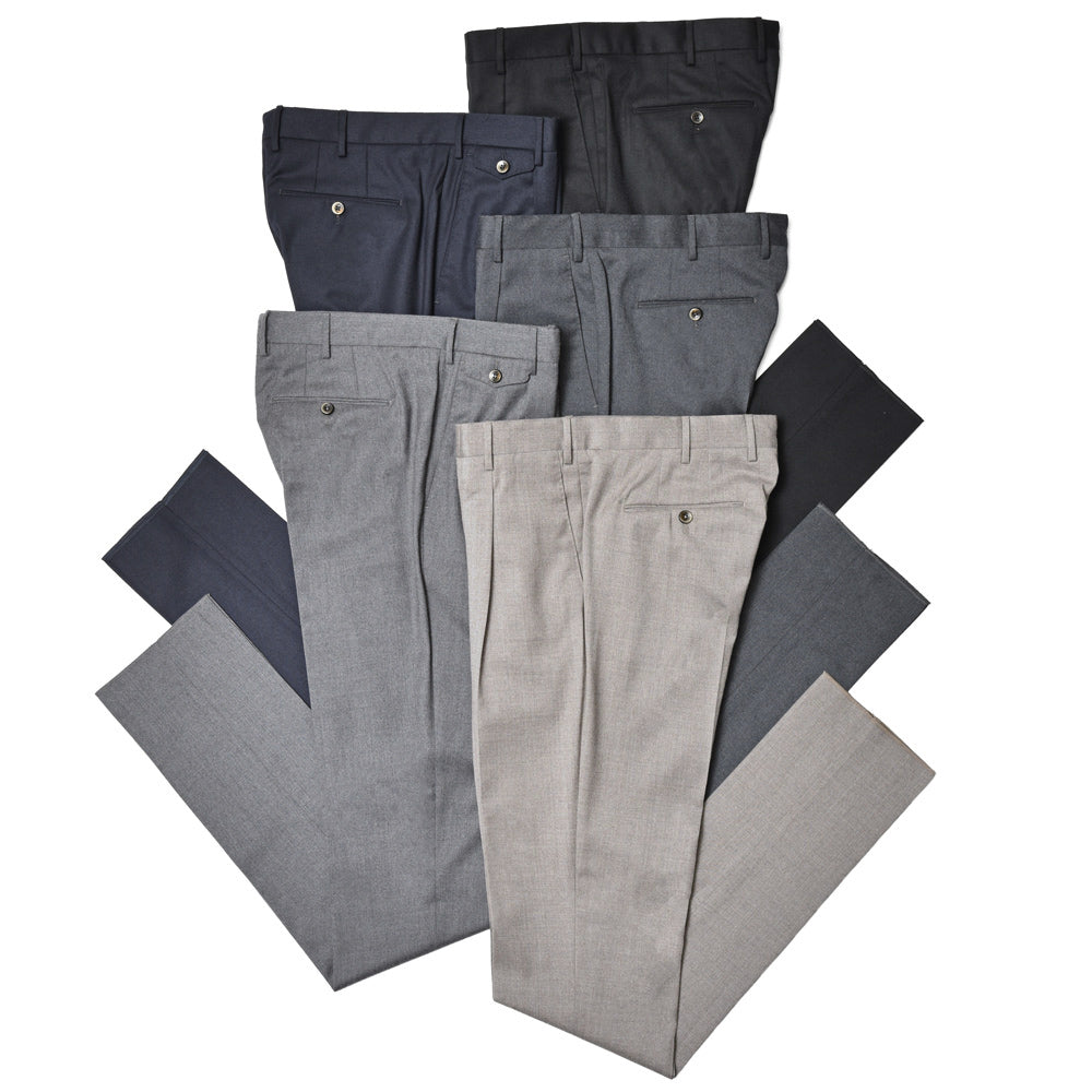 PT TORINO(ピーティー トリノ) Super110'S ヴァージンウール ストレッチ ライトフランネル 1プリーツドレスパンツ GENTLEMAN FIT/CM13