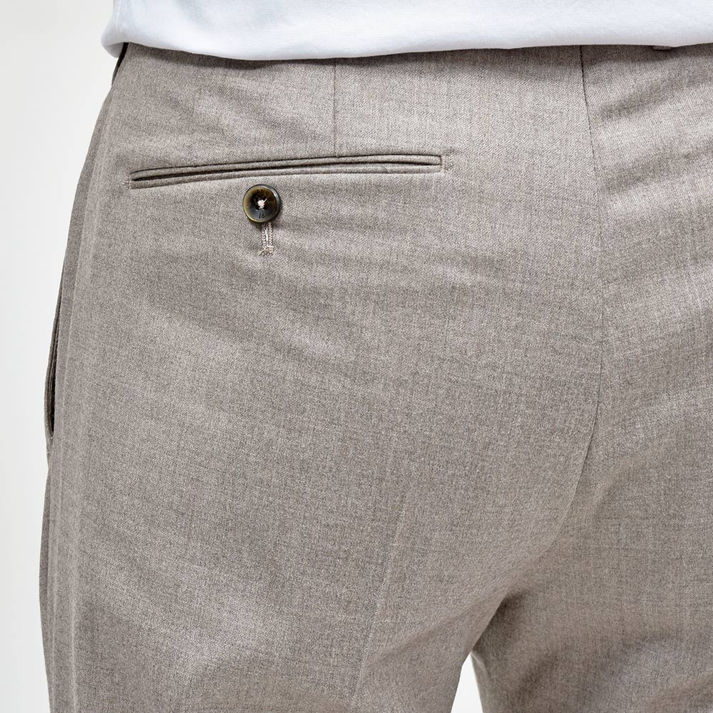 PT TORINO(ピーティー トリノ) Super110'S ヴァージンウール ストレッチ ライトフランネル 1プリーツドレスパンツ GENTLEMAN FIT/CM13