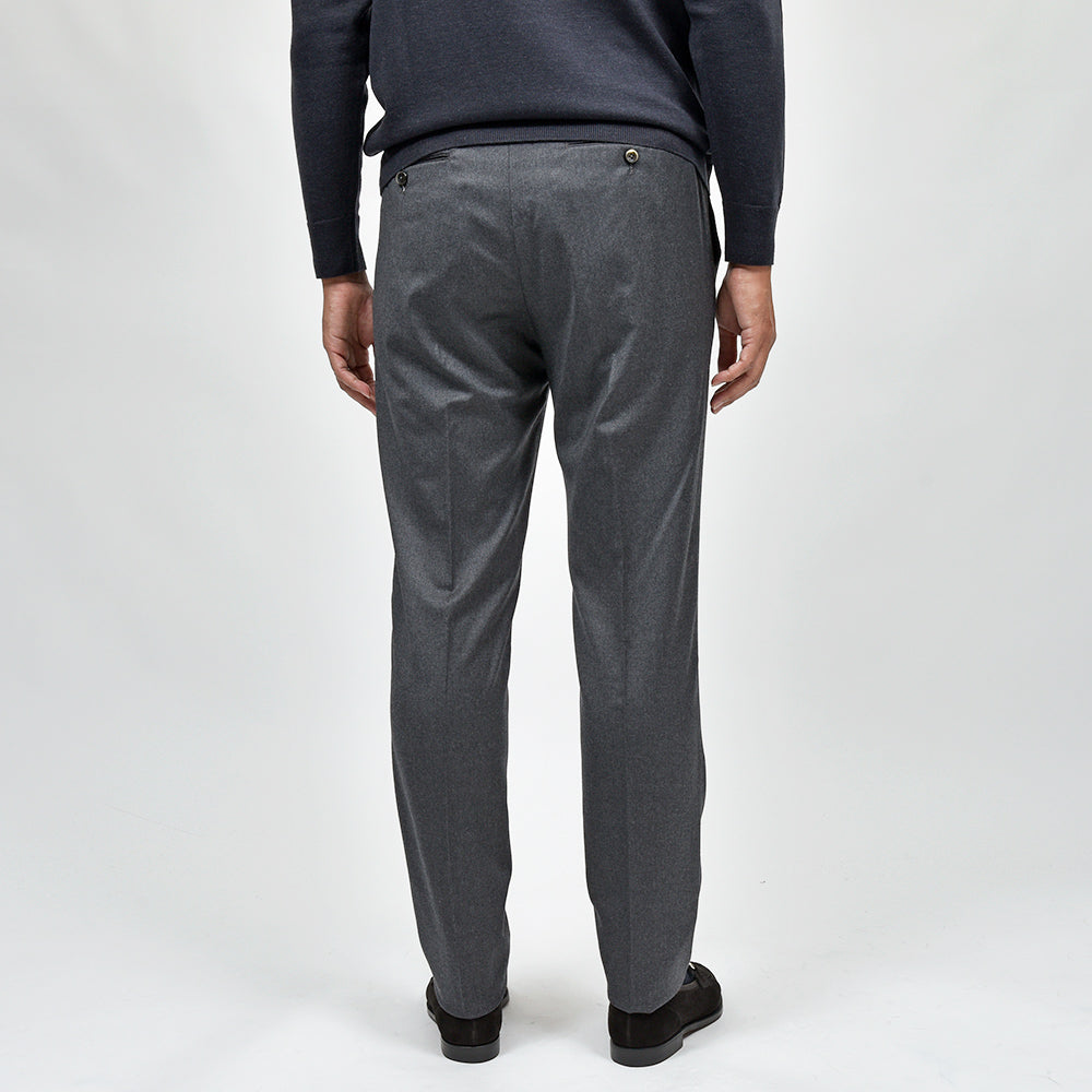 PT TORINO(ピーティー トリノ) Super110'S ヴァージンウール ストレッチ ライトフランネル 1プリーツドレスパンツ GENTLEMAN FIT/CM13