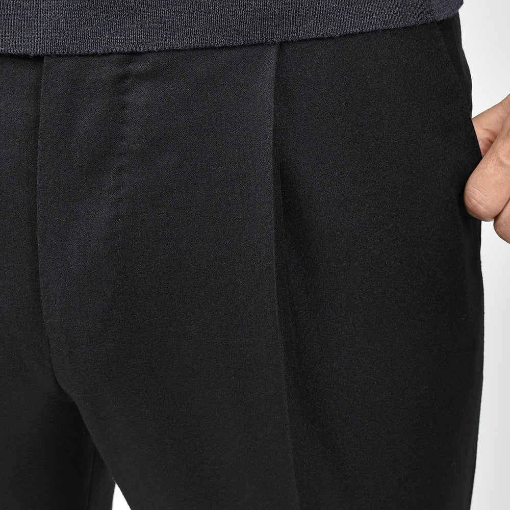 PT TORINO(ピーティー トリノ) Super110'S ヴァージンウール ストレッチ ライトフランネル 1プリーツドレスパンツ GENTLEMAN FIT/CM13