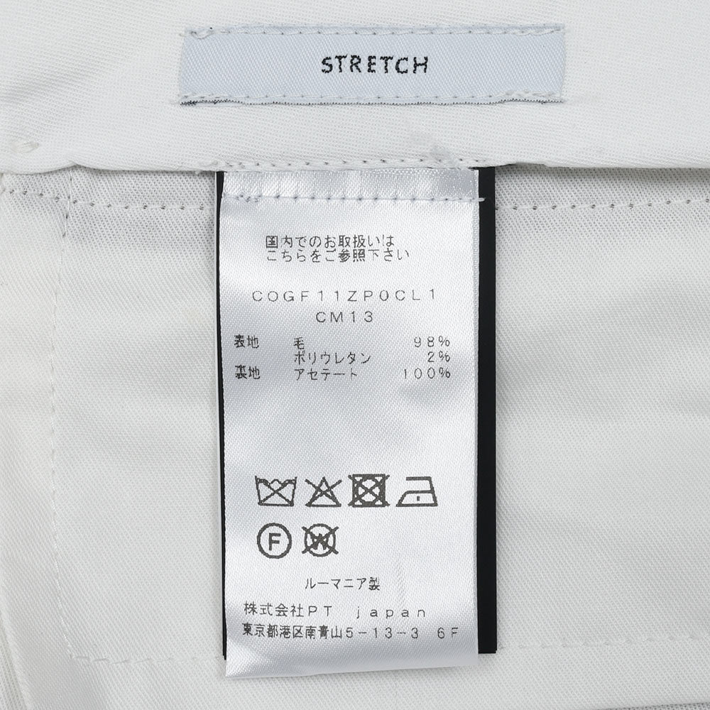 PT TORINO(ピーティー トリノ) Super110'S ヴァージンウール ストレッチ ライトフランネル 1プリーツドレスパンツ GENTLEMAN FIT/CM13
