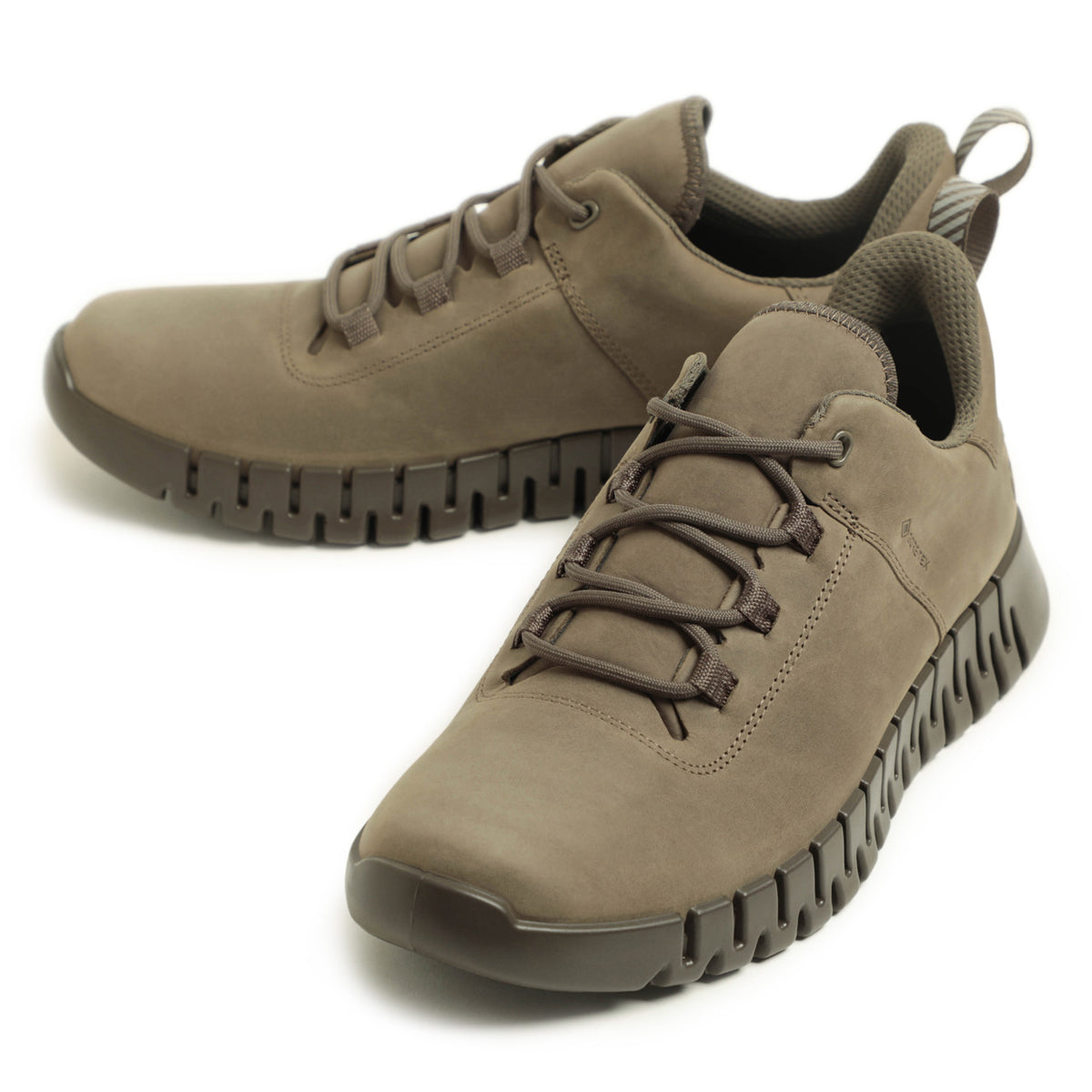 エコー / ヌバック レザー レースアップ 厚底スニーカー / GORE-TEX / GRUUV M 525224 02559 / カーキ
