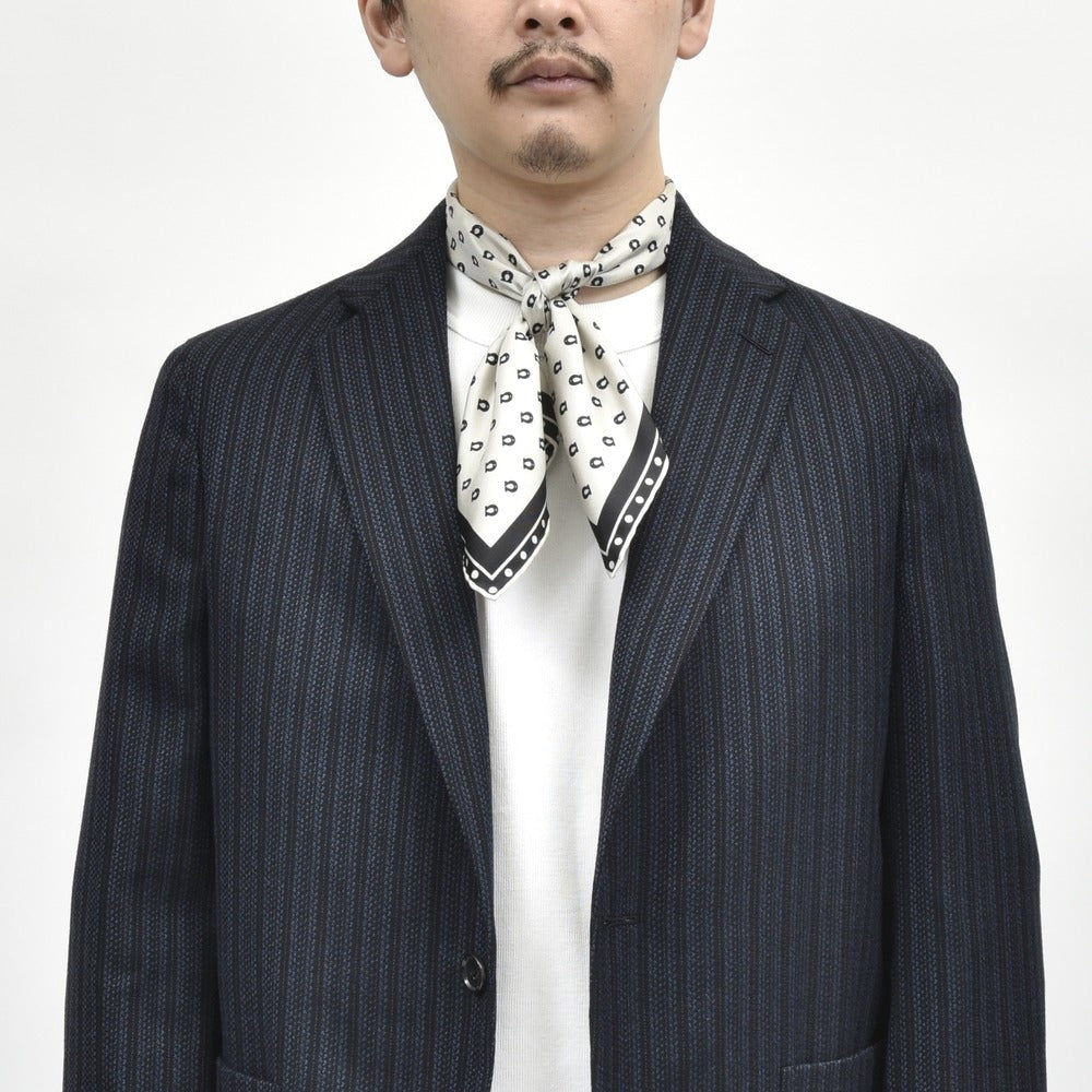 garoh(ガロウ) scarf01 シルク プリント スクエアスカーフ