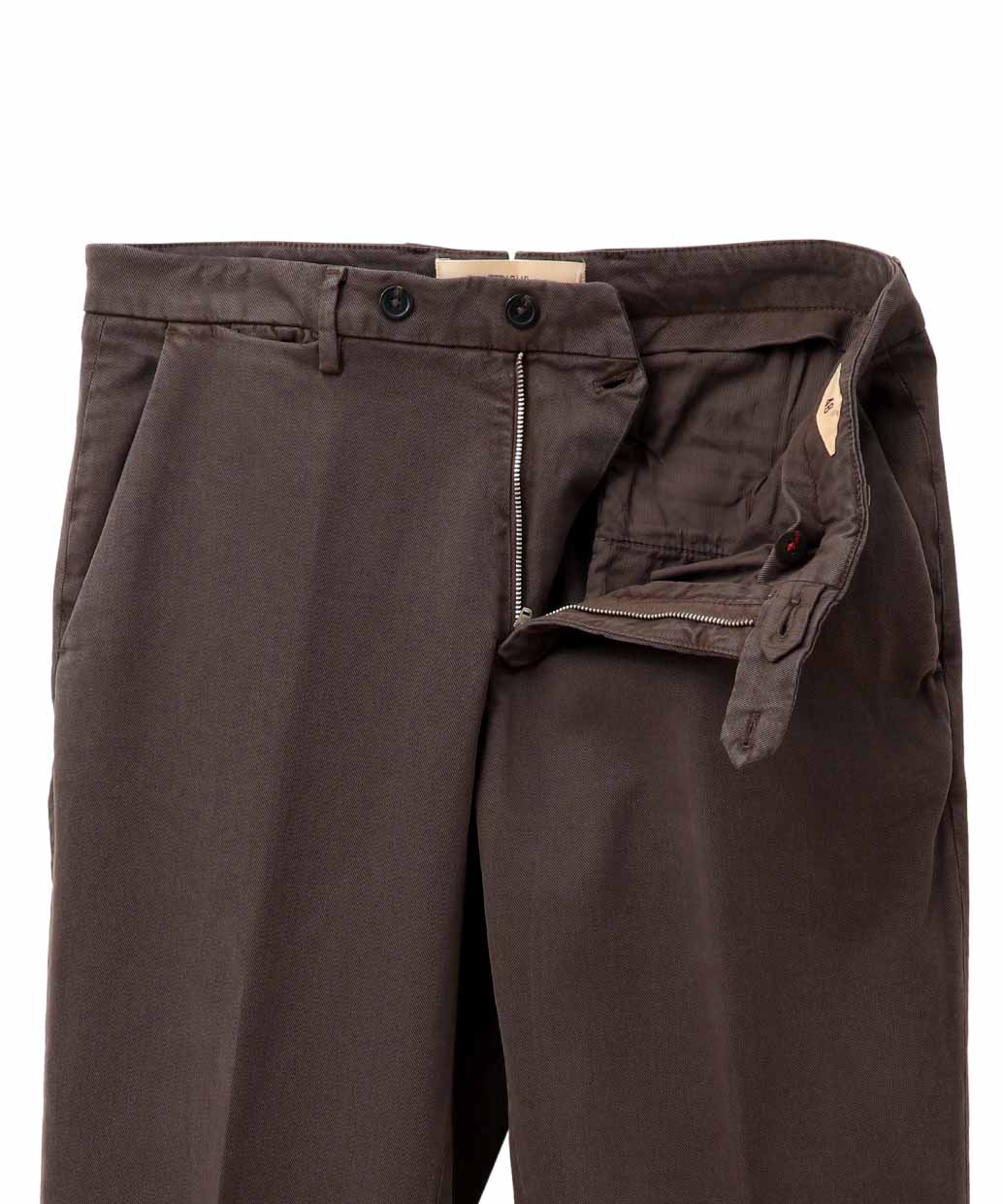 BRIGLIA 1948 NAVIGLIO コットンストレッチ ノープリーツ パンツ
