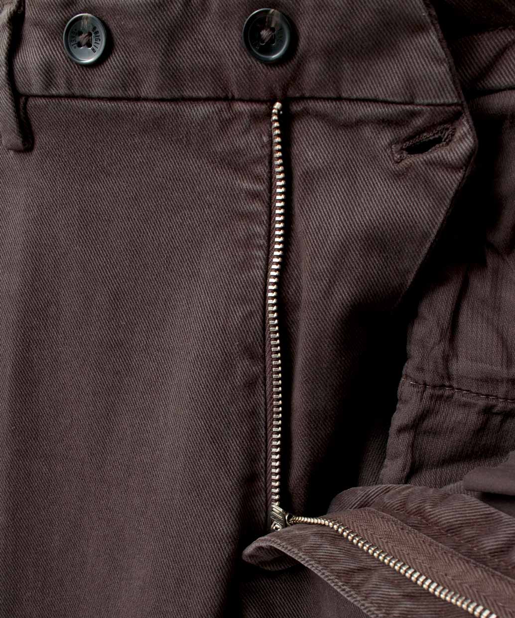 BRIGLIA 1948 NAVIGLIO コットンストレッチ ノープリーツ パンツ
