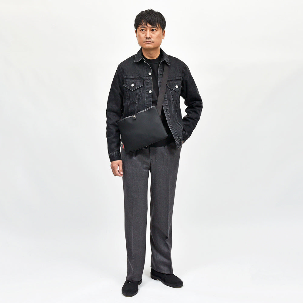 Billingham(ビリンガム) SACOCHE FLAT ラバーボンディングコットン×カーフ サコッシュ ショルダーバッグ
