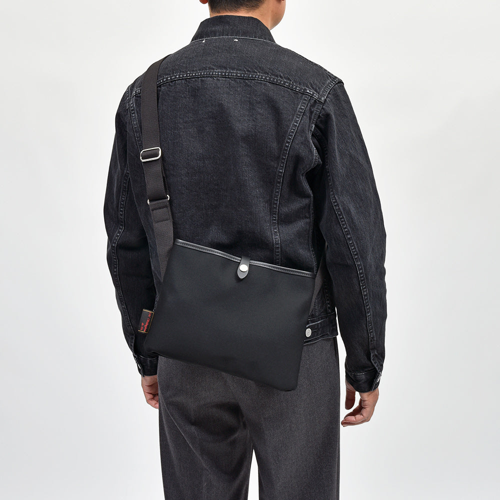 Billingham(ビリンガム) SACOCHE FLAT ラバーボンディングコットン×カーフ サコッシュ ショルダーバッグ