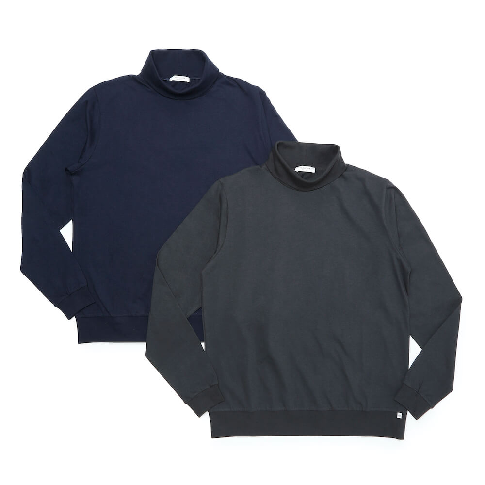 アンティーチポ / スムースコットン タートルネック ロングスリーブ Tシャツ/TRAMINER LUNGO