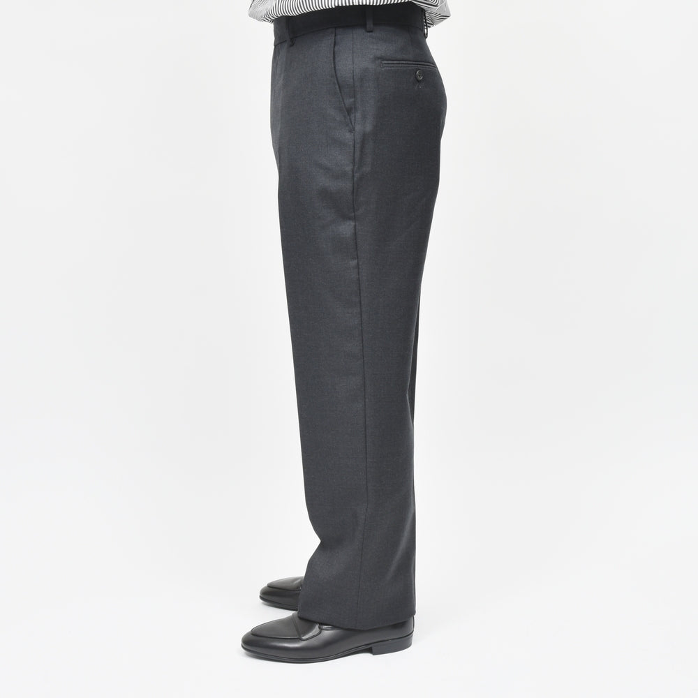 garoh(ガロウ) pants05 SUPER110'sウール サージ レギュラーストレートパンツ