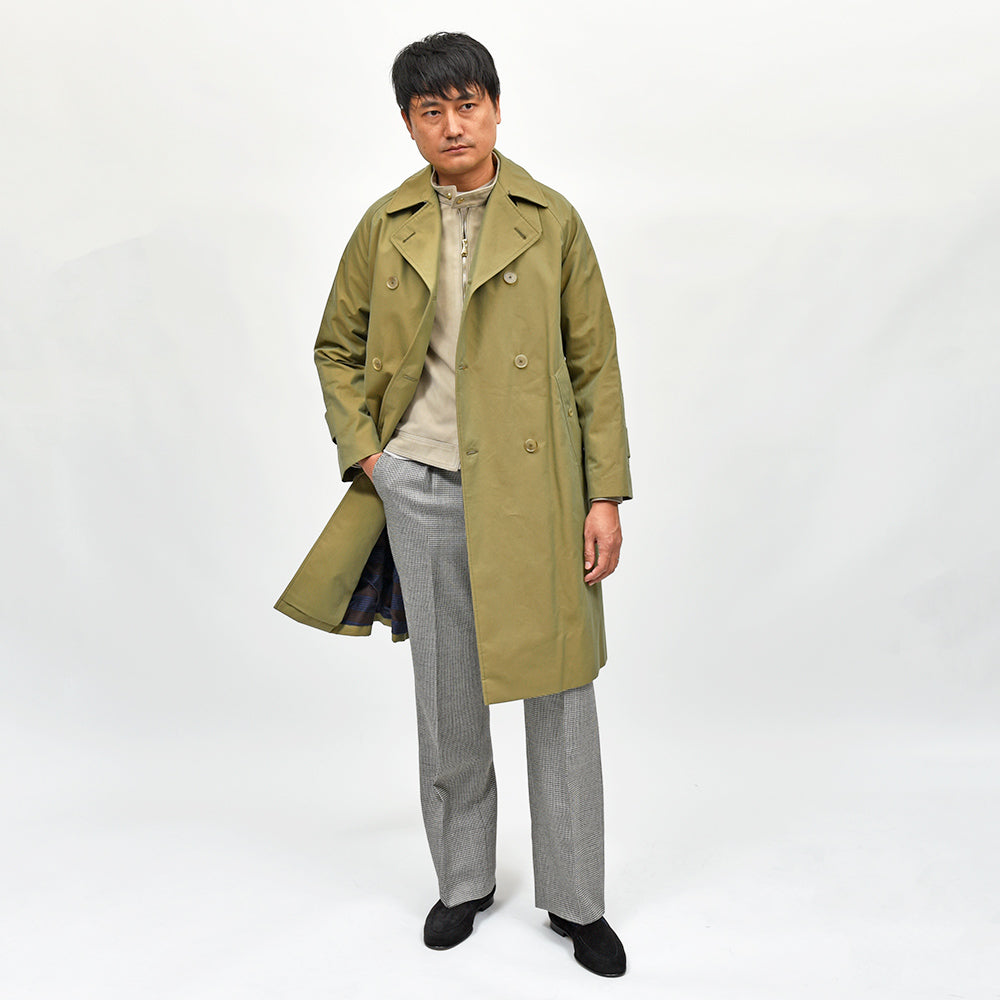 COHERENCE(コヒーレンス) FOUFOU II コットン コヒーレンスギャバジン ダブルブレストコート