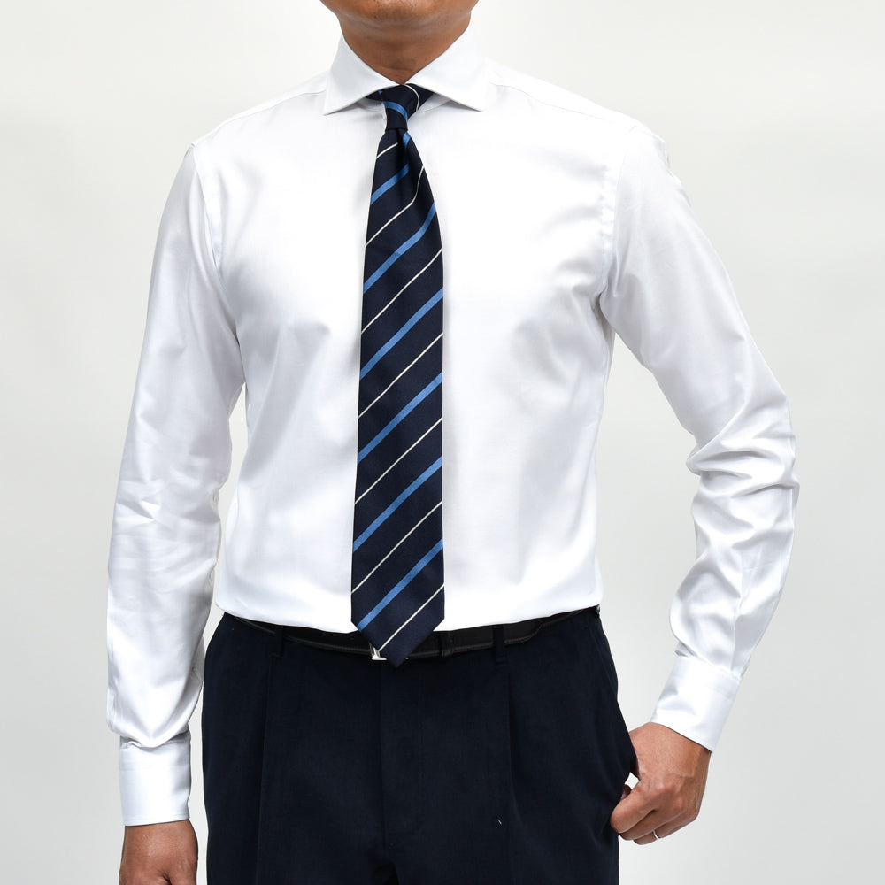 BARBA(バルバ) コットンピンオックスシャツ / ワイド (406) 11152202052
