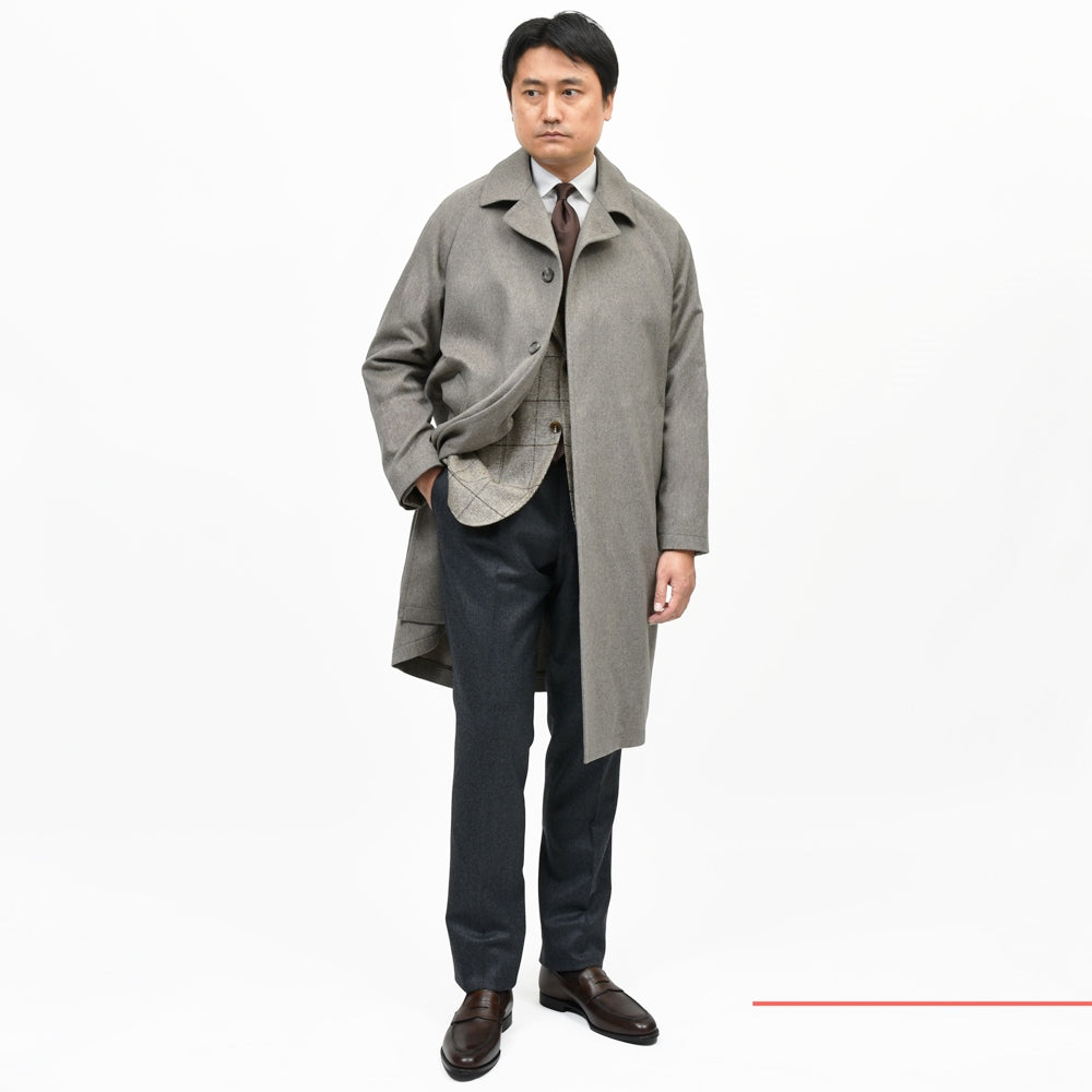 TAGLIATORE(タリアトーレ) SALOMONサロモン ウールカシミアフランネルバルカラーコート 220009 14152009054