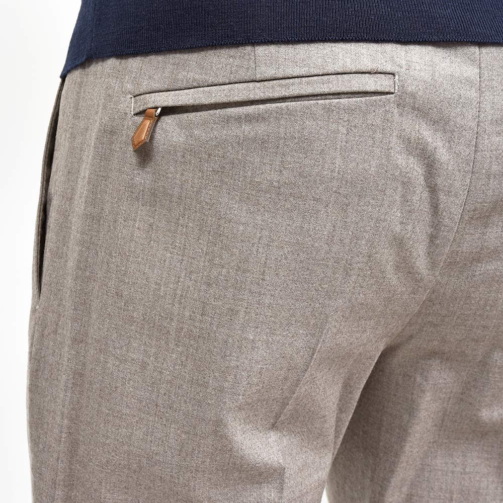 PT TORINO(ピーティー トリノ) ヴァージンウール ストレッチ サキソニー 1プリーツシャーリングパンツ SOFT FIT/MA36