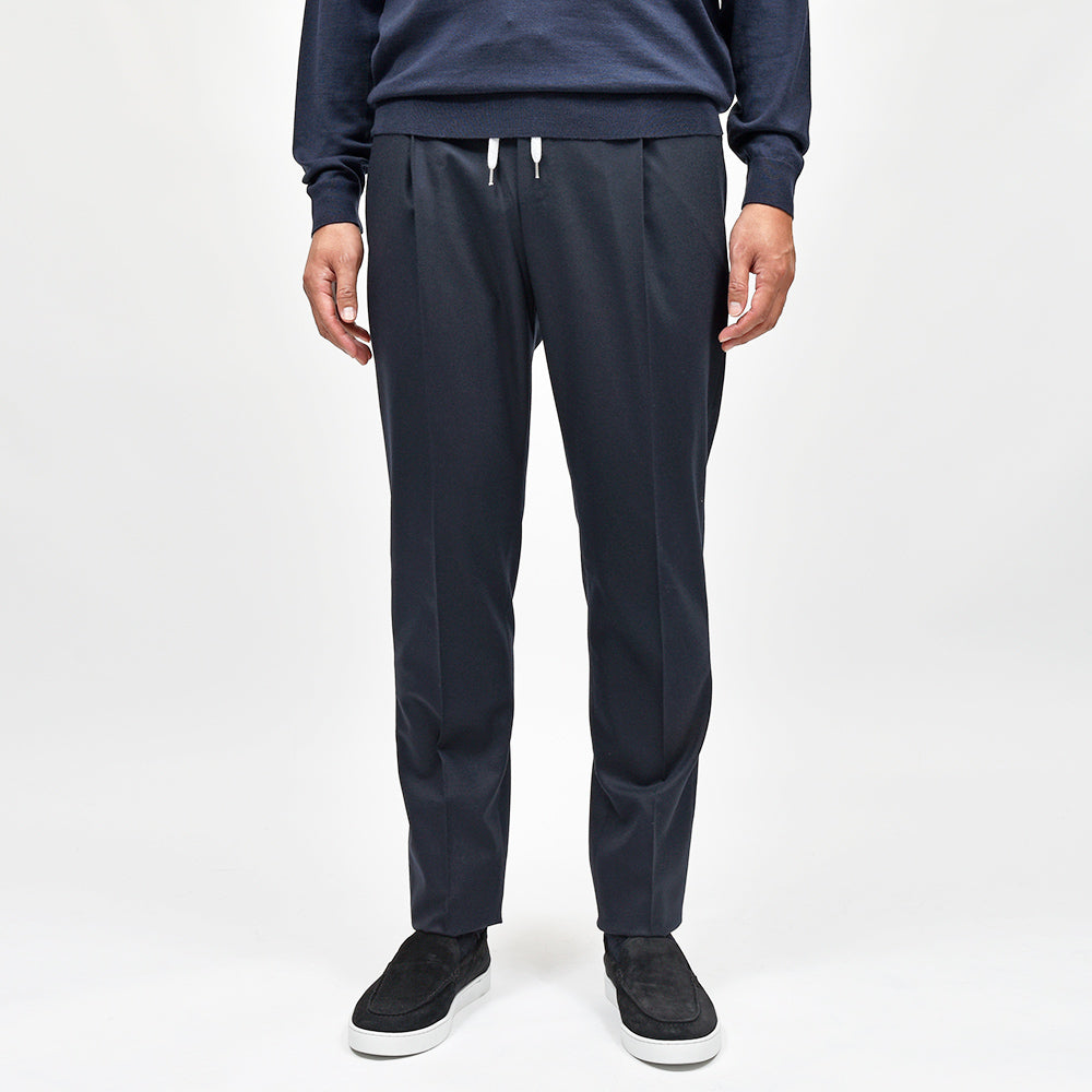 PT TORINO(ピーティー トリノ) ヴァージンウール ストレッチ サキソニー 1プリーツシャーリングパンツ SOFT FIT/MA36