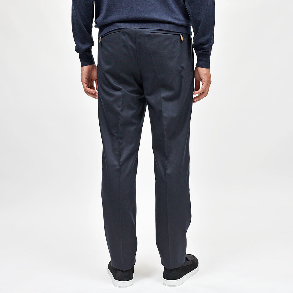 PT TORINO(ピーティー トリノ) ヴァージンウール ストレッチ サキソニー 1プリーツシャーリングパンツ SOFT FIT/MA36