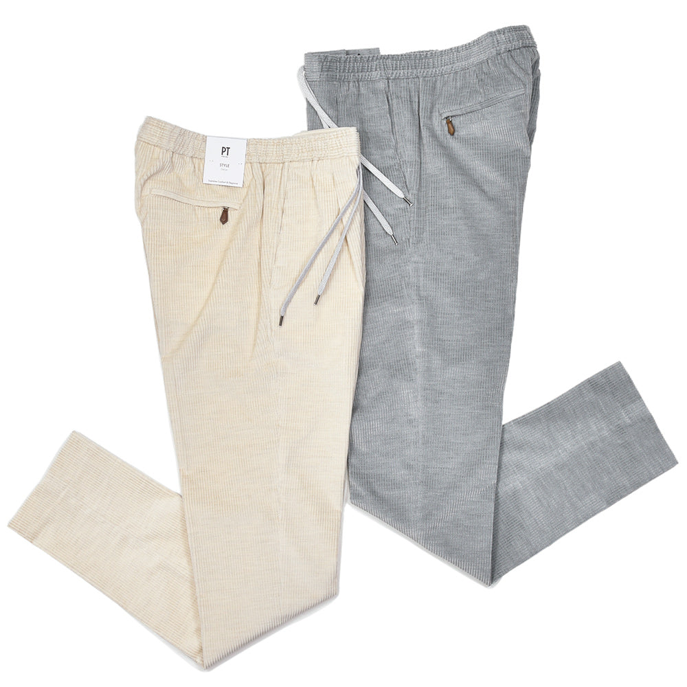 PT TORINO(ピーティー トリノ) コットン コーデュロイ 1プリーツシャーリングパンツ SOFT FIT/PG50