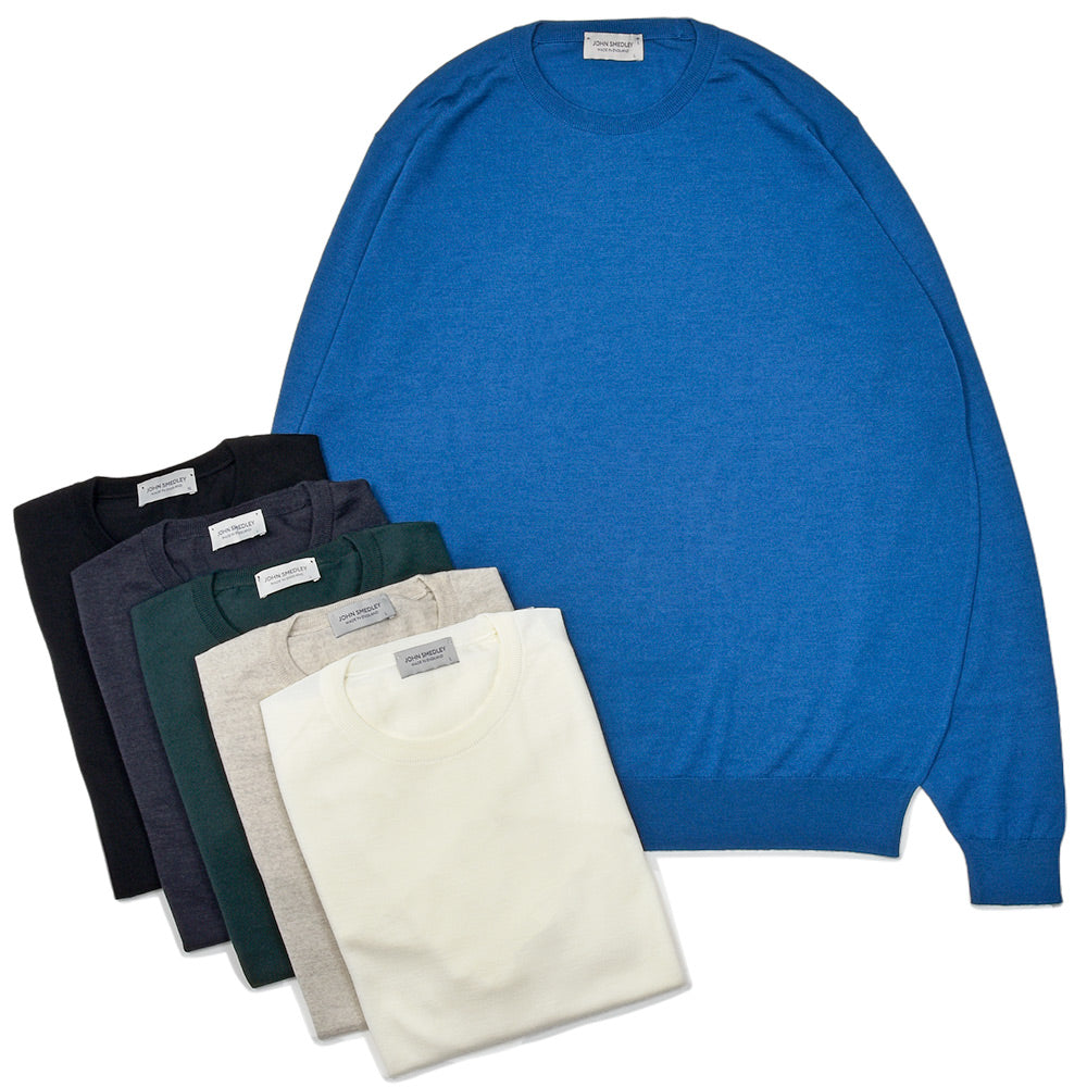 JOHN SMEDLEY(ジョンスメドレー) SCANLAN エクストラファインメリノウール 30ゲージ クルーネックニット MODERN FIT