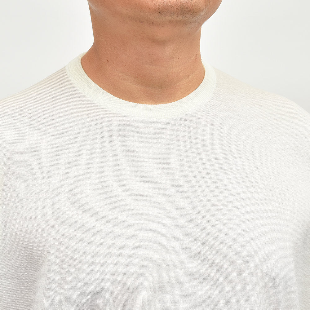 JOHN SMEDLEY(ジョンスメドレー) SCANLAN エクストラファインメリノウール 30ゲージ クルーネックニット MODERN FIT