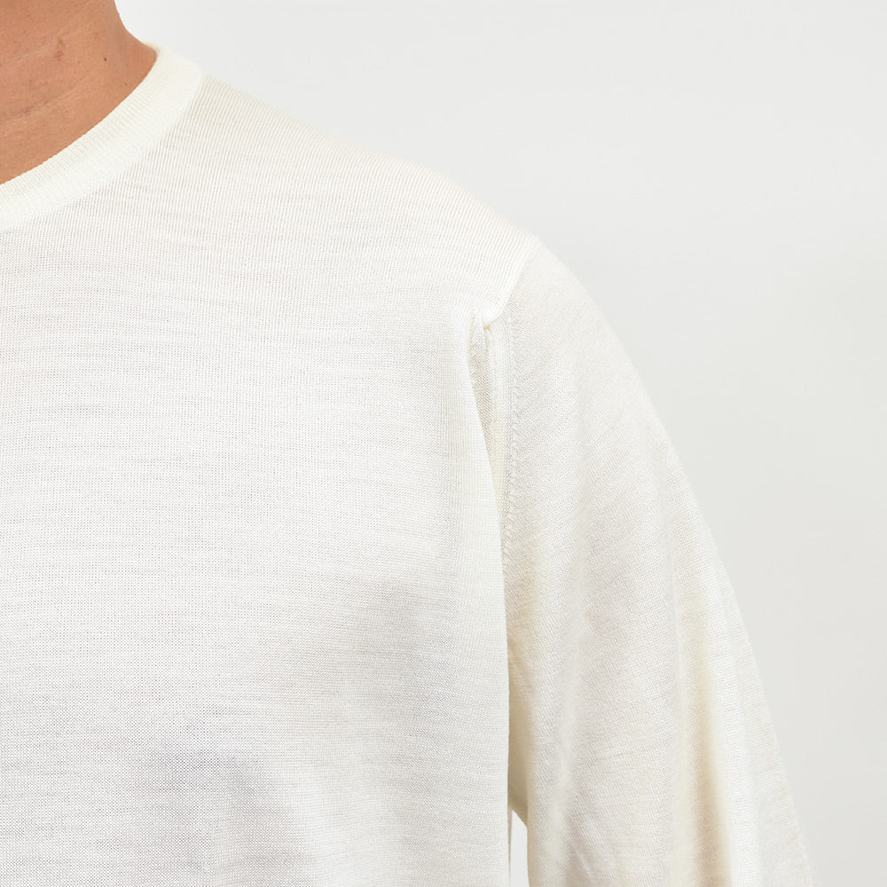 JOHN SMEDLEY(ジョンスメドレー) SCANLAN エクストラファインメリノウール 30ゲージ クルーネックニット MODERN FIT