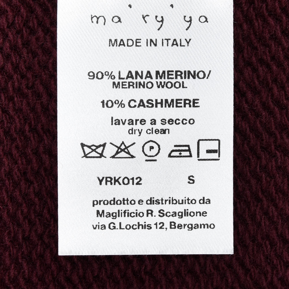 ma'ry'ya(マリア)YRK012 カシミヤミックスニットパーカー