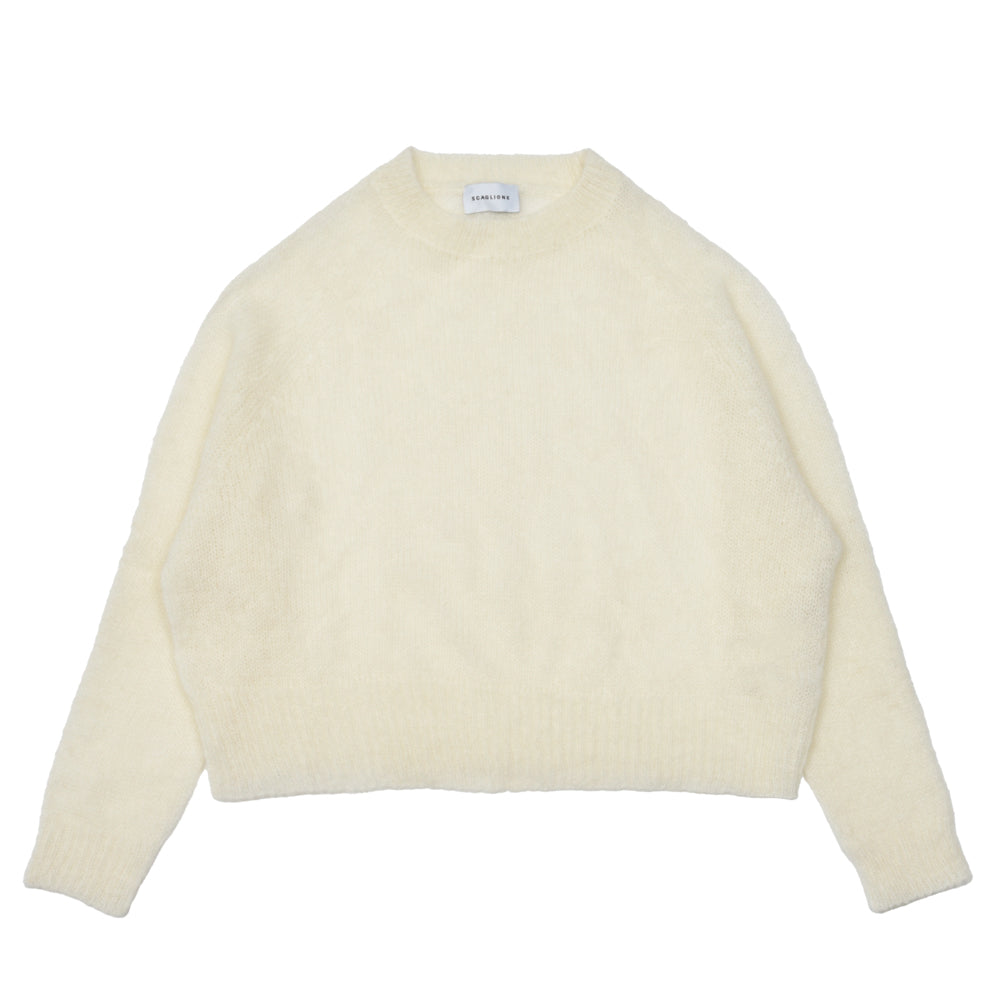 SCAGLIONE(スカリオーネ) DRW022 アルパカラウンドネックニット