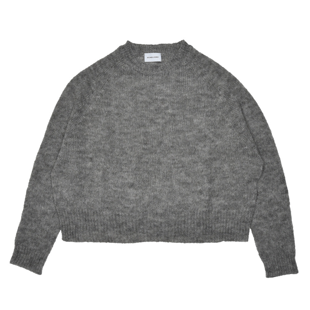 SCAGLIONE(スカリオーネ) DRW022 アルパカラウンドネックニット