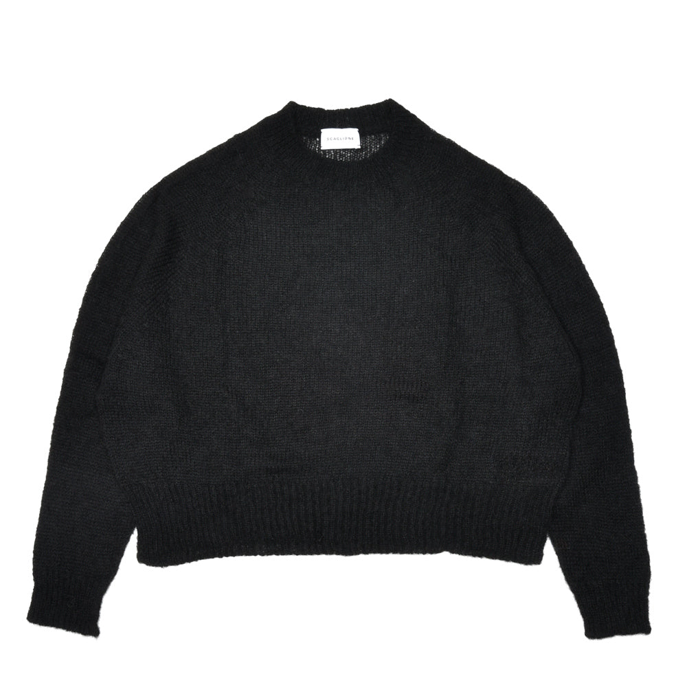 SCAGLIONE(スカリオーネ) DRW022 アルパカラウンドネックニット