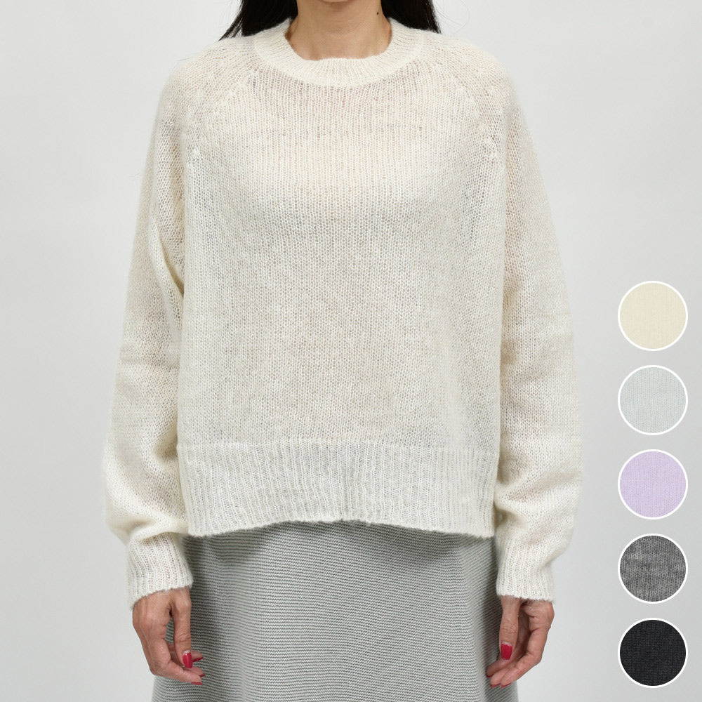 SCAGLIONE(スカリオーネ) DRW022 アルパカラウンドネックニット