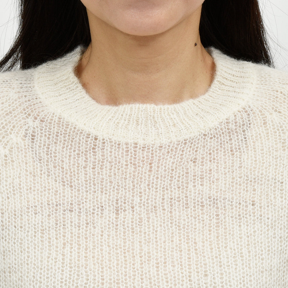 SCAGLIONE(スカリオーネ) DRW022 アルパカラウンドネックニット