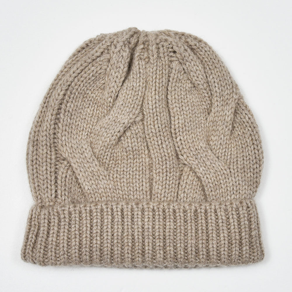 Settefili Cashmere(セッテフィーリ カシミア) カシミヤ ケーブル ビーニー ニットキャップ