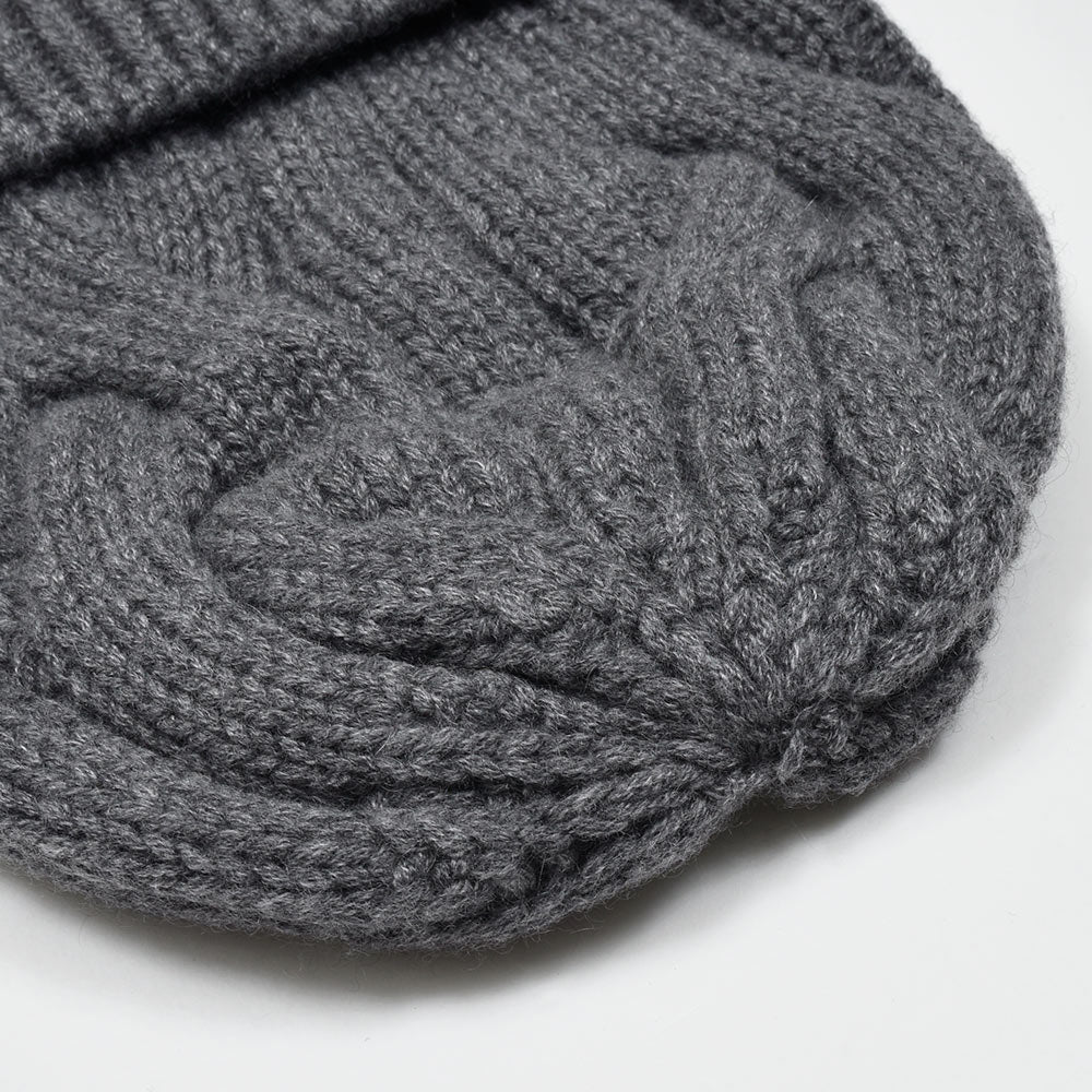 Settefili Cashmere(セッテフィーリ カシミア) カシミヤ ケーブル ビーニー ニットキャップ