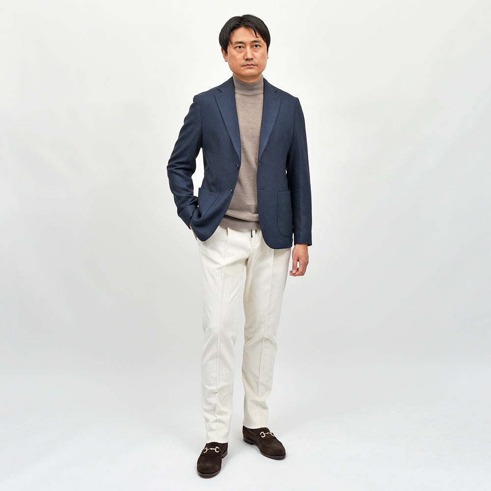 GUY ROVER(ギローバー) ヴァージンウール ストレッチ サキソニー シングルジャケット