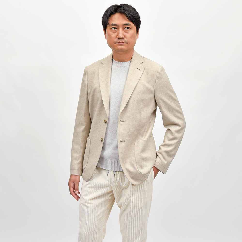 GUY ROVER(ギローバー) ヴァージンウール ストレッチ サキソニー シングルジャケット