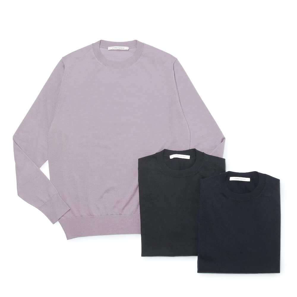 ロレンツォーニ / カシミア&シルク クルーネックニット/001859L10
