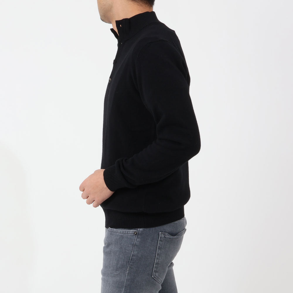 ロレンツォーニ / ウール&カシミア ボタン付きハイネック/CASHMERE BLEND/001268L69
