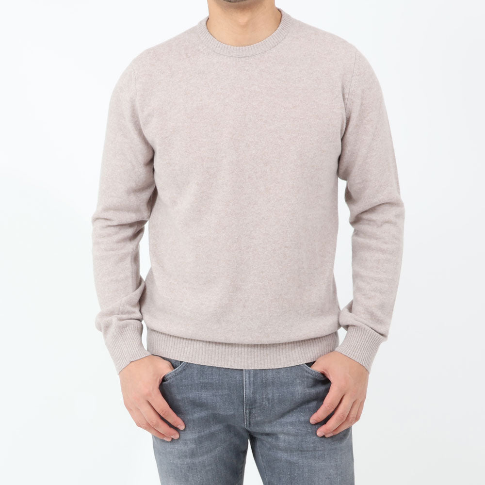 ロレンツォーニ / ウール&カシミア クルーネックニット/CASHMERE BLEND/001268L10