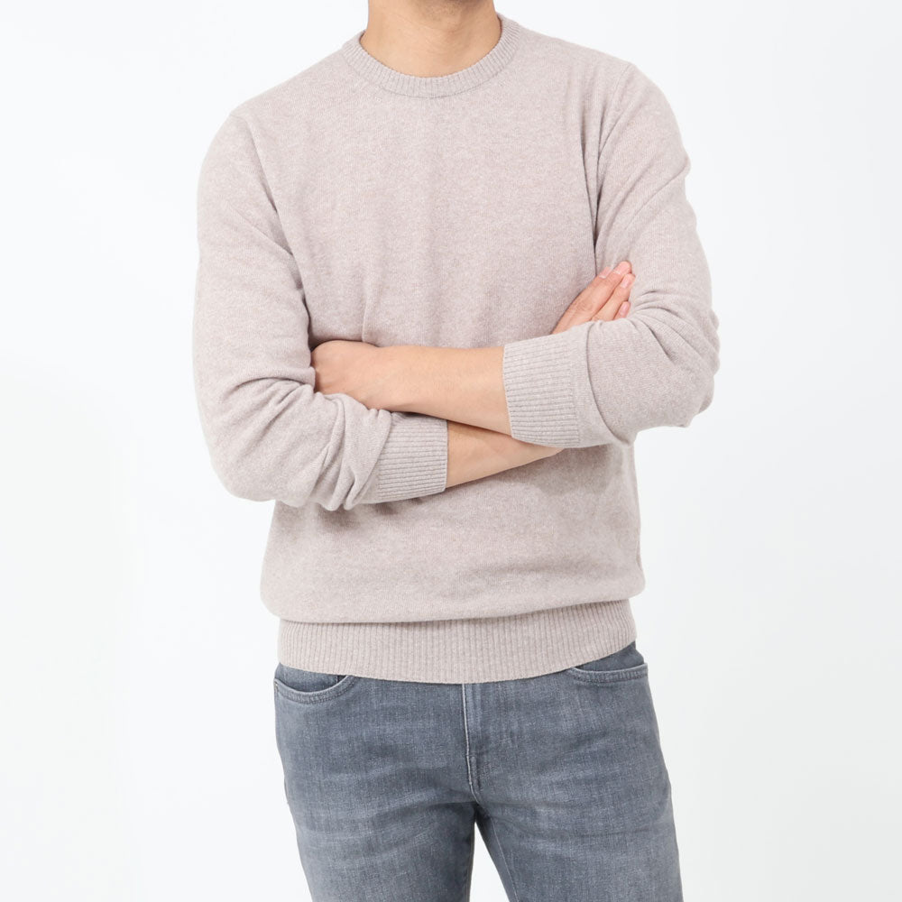 ロレンツォーニ / ウール&カシミア クルーネックニット/CASHMERE BLEND/001268L10
