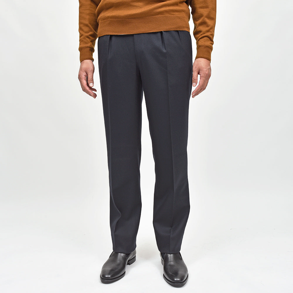Fumiya Hirano THE TROUSERS(フミヤヒラノトラウザーズ) REGENT II ウール サキソニー セットアップ対応 サイドアジャスター 2インプリーツ ドレスパンツ