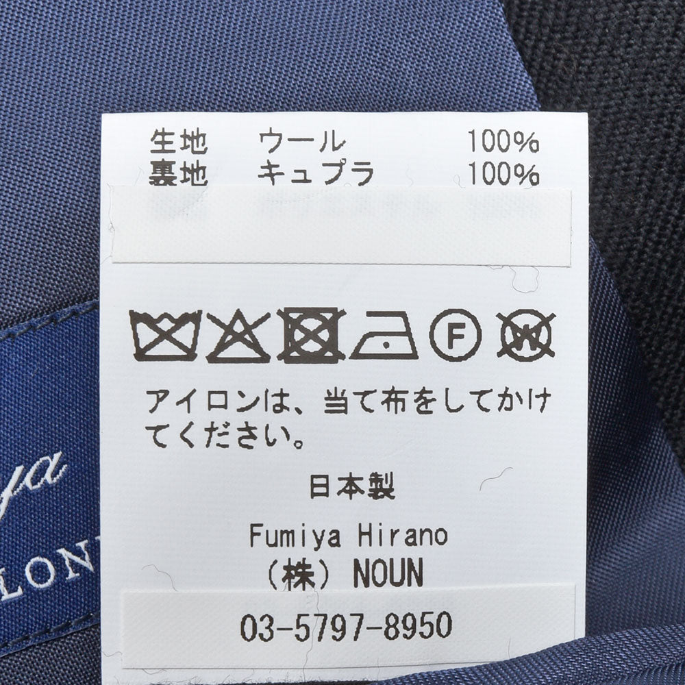 Fumiya Hirano LONDON(フミヤヒラノロンドン) BRIGHTON ウール サキソニー セットアップ対応 メタルボタン シングルジャケット