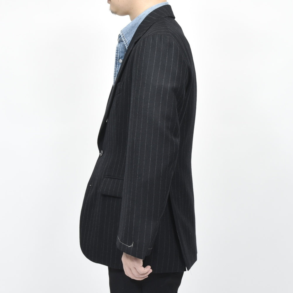 garoh(ガロウ) jacket06 ウール サージ ピンストライプ 2Bジャケット