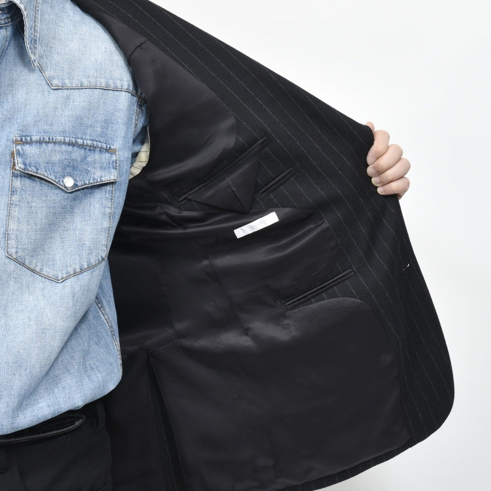 garoh(ガロウ) jacket06 ウール サージ ピンストライプ 2Bジャケット