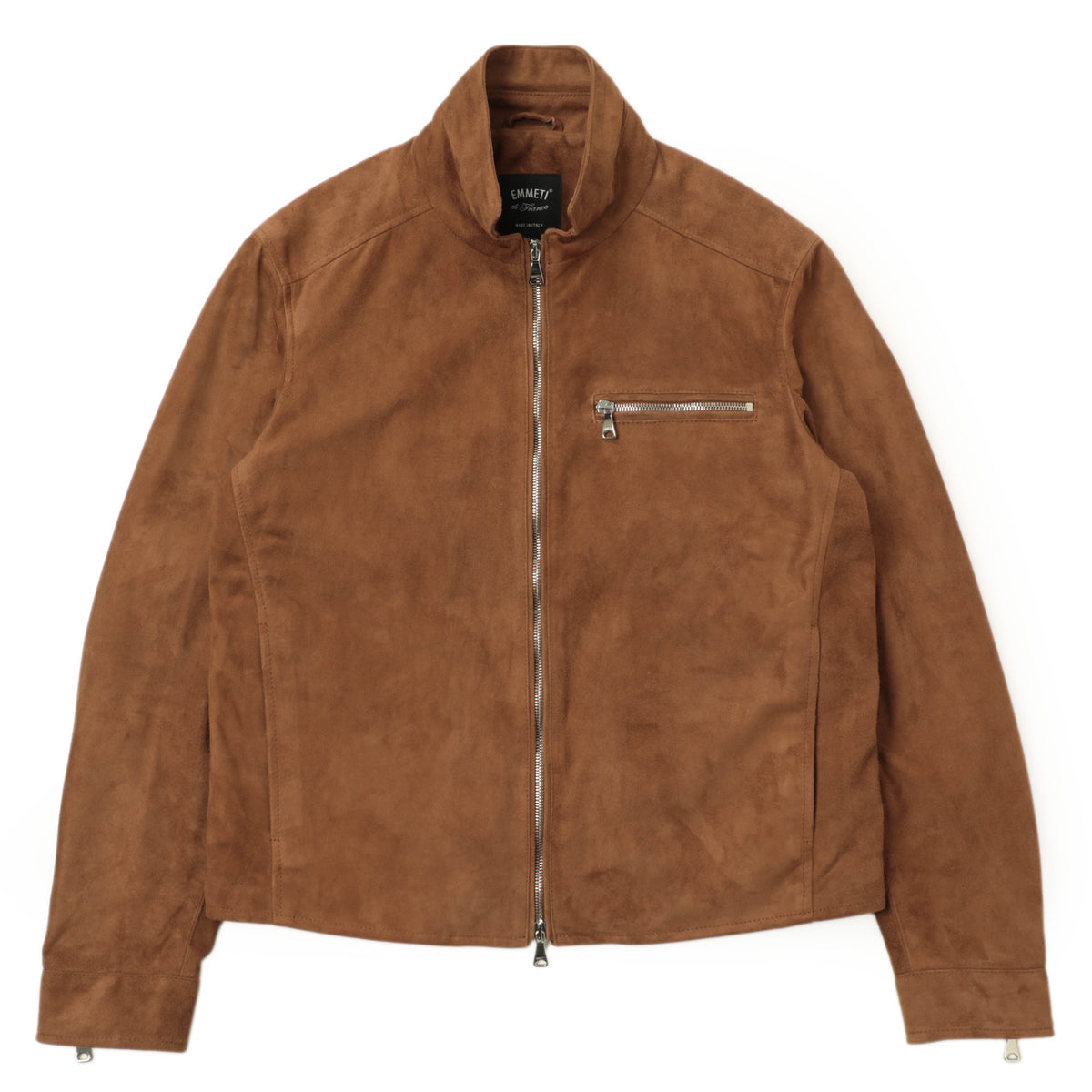 【菅原靴店別注仕様】エンメティ / LIONEL SPECIAL LAMB SUEDE スペシャルレザー / ラムスエード / シングルライダース / LIGHT CASTAGNA ブラウン