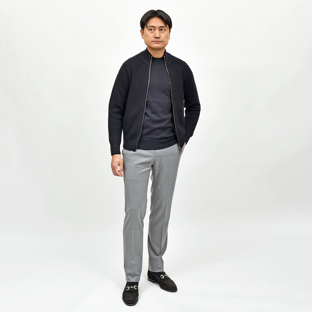 PT TORINO(ピーティー トリノ) ウォッシャブルライトテクノウール ストレッチ サージ ノープリーツドレスパンツ SLIM FIT/VD06
