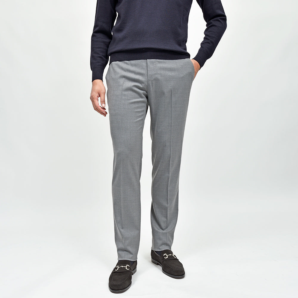 PT TORINO(ピーティー トリノ) ウォッシャブルライトテクノウール ストレッチ サージ ノープリーツドレスパンツ SLIM FIT/VD06