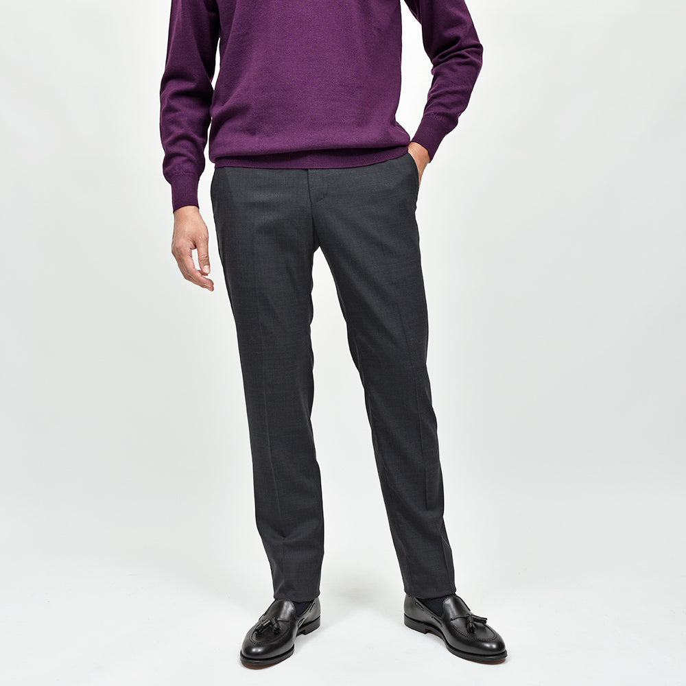 PT TORINO(ピーティー トリノ) ウォッシャブルライトテクノウール ストレッチ サージ ノープリーツドレスパンツ SLIM FIT/VD06